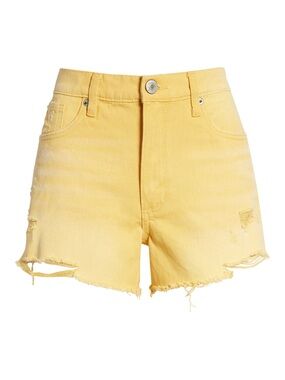 STS Blue Layne High Waist Slouchy Cutoff Shorts in Marigold Yellow Size 28 NWT